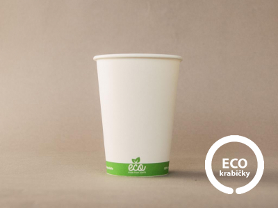 Papierový kelímok ECO CUP biely 300 ml/12 oz