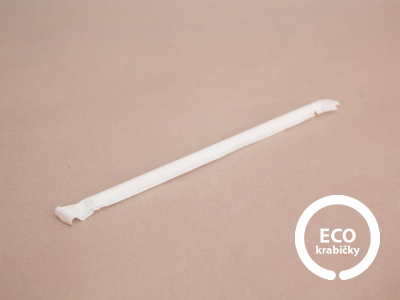 Bio papierová slamka balená biela 19,5 cm Ø 0,5 cm