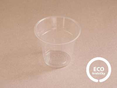 Bio plastový kelímok na studené bez loga, ryska 200 ml/10 oz Ø 96 mm