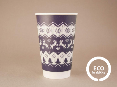 Vianočný kelímok na horúci nápoj 410-460 ml/16 oz