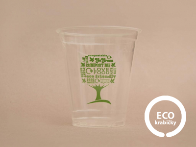Bio plastový kelímok na studené GREEN TREE 400 ml/16 oz 
