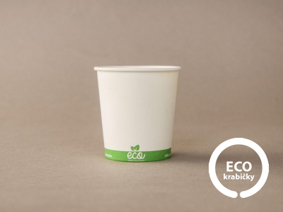 Papierový kelímok ECO CUP biely 100 ml/4 oz