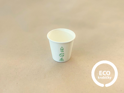 Papierový kelímok 100 ml PLASTIC FREE biely