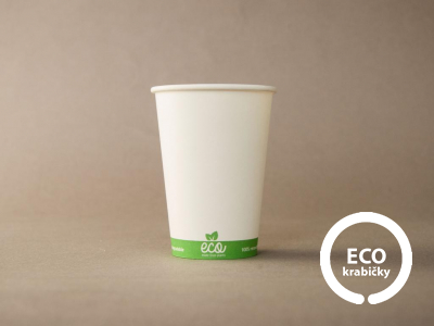 Papierový kelímok ECO CUP biely 180 ml/7 oz