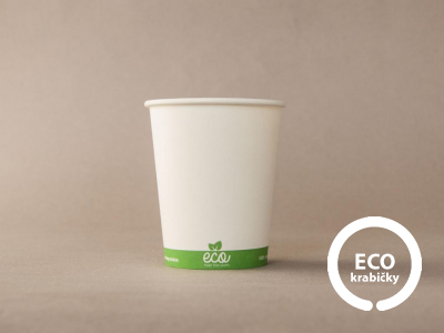 Papierový kelímok ECO CUP biely 200 ml/8 oz