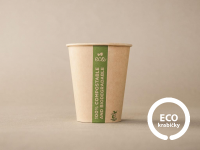 Papierový kelímok ECO CUP hnedý 150 ml/6 oz