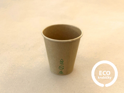 Papierový kelímok 200 ml PLASTIC FREE hnedý