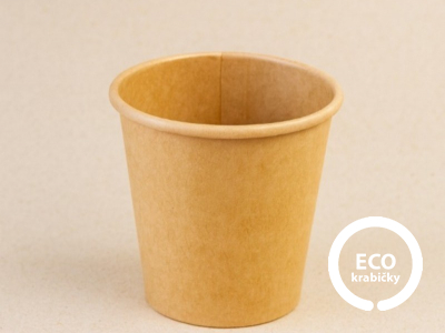 Papierový kelímok 200 ml PLASTIC FREE hnedý