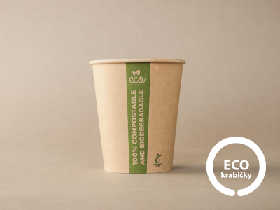 Papierový kelímok ECO CUP hnedý 300 ml/12 oz