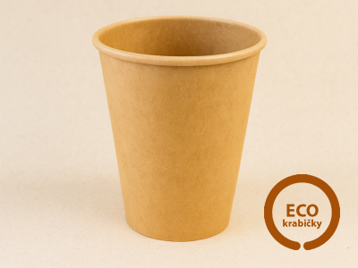 Papierový kelímok 300 ml PLASTIC FREE hnedý