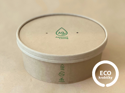 Bio papierová miska hnedá – PLASTIC FREE 1300 ml