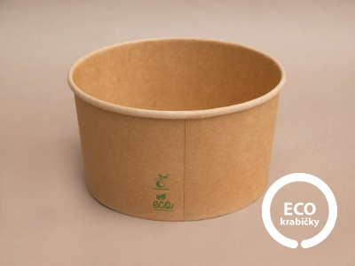 Papierová miska hnedá Plastic Free 1000 ml