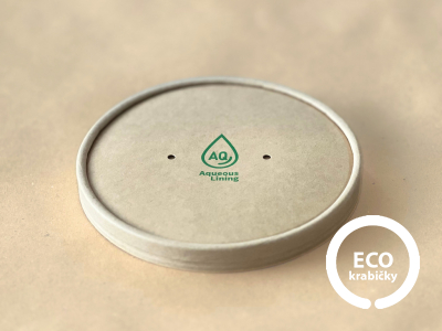 Papierové viečko na misku PLASTIC FREE hnedé Ø15cm