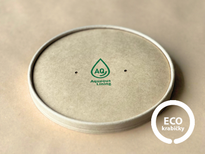 Papierové viečko PLASTIC FREE na misku hnedé Ø18,5 cm