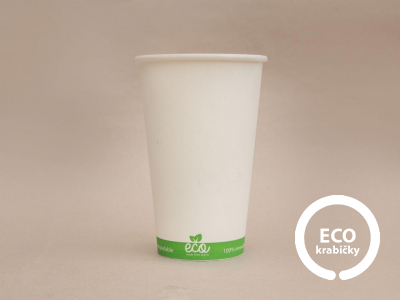 Papierový kelímok ECO CUP hnedý 400 ml/16 oz