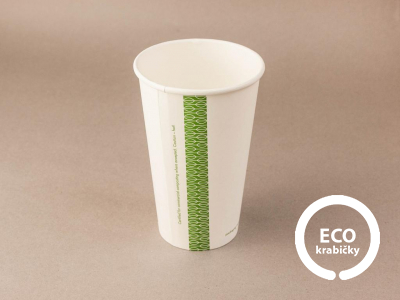 Papierový kelímok na horúci nápoj biely 455 ml/16 oz