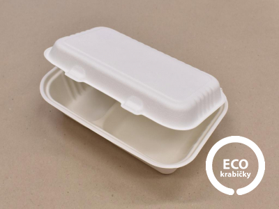 Bio menu box z cukrovej trstiny 2-dielny 850 ml