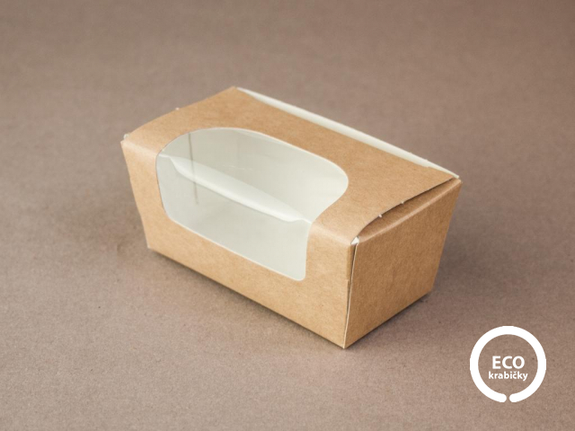 Papierová CUPCAKE krabička hnedá 8,6 x 4,5 x 4,2 cm