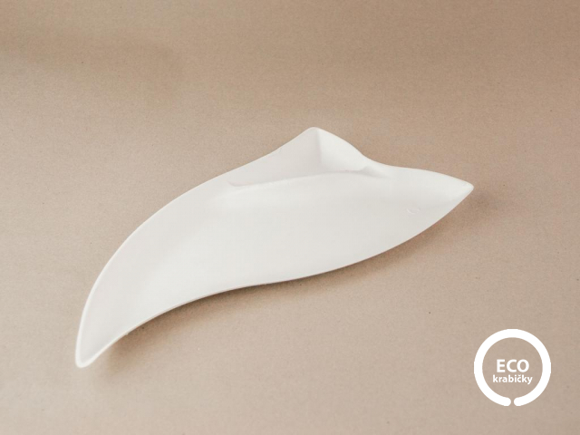 Designový tanier z cukrové trstiny TRIANGLE 26,1×12,5×1,3 cm