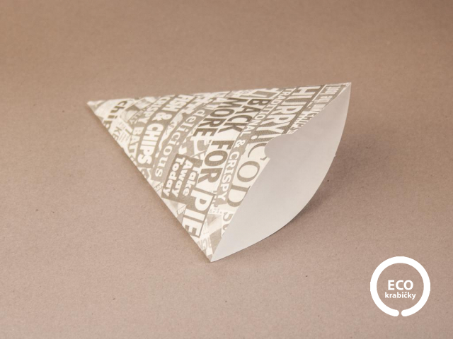 Papierový obal na hranolky s potlačou 18 x 15 cm