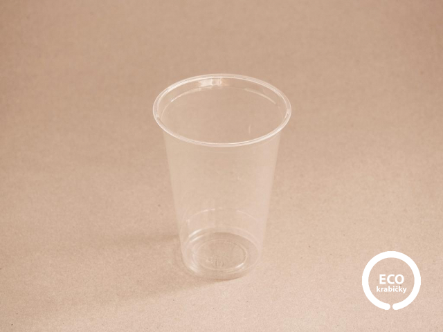 Bio plastový pohár SLIM na studené, bez loga 256ml/9oz
