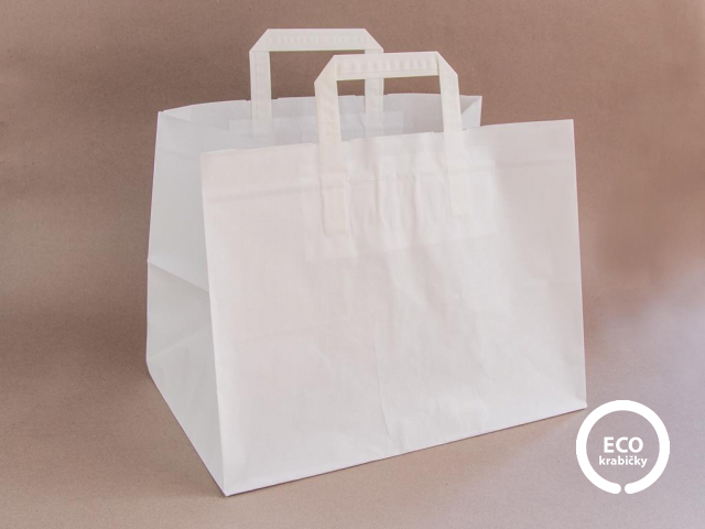 Bio papierová taška biela MENU BOX 32×22×28 cm