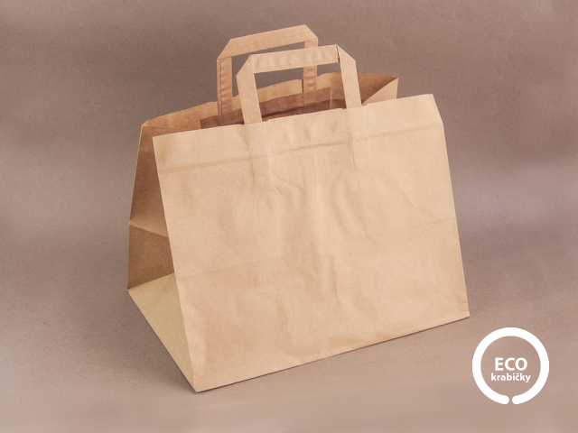 Bio papierová taška hnedá MENU BOX 32 × 22 × 28 cm