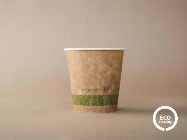 Papierový kelímok horúci nápoj hnedý 280 ml/10 oz