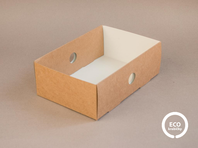 Papierový box otvorený hnedý 15,3 x 22,1 x 7,7 cm