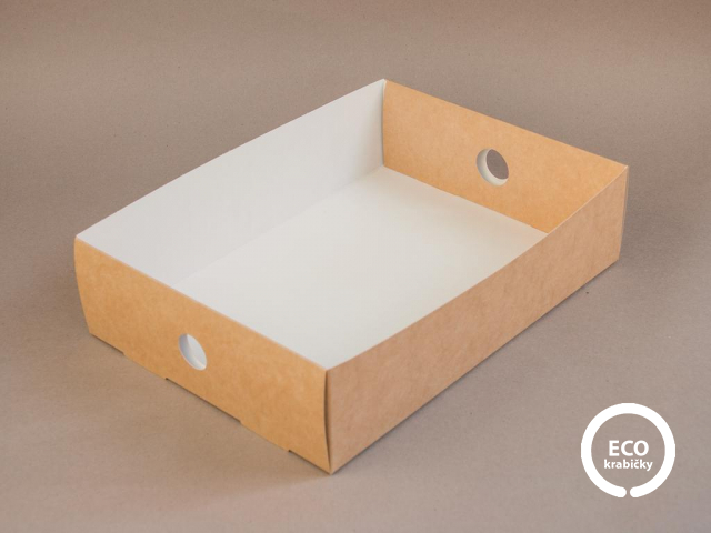 Papierový box otvorený hnedý 11,5 x 25,5 x 8 cm