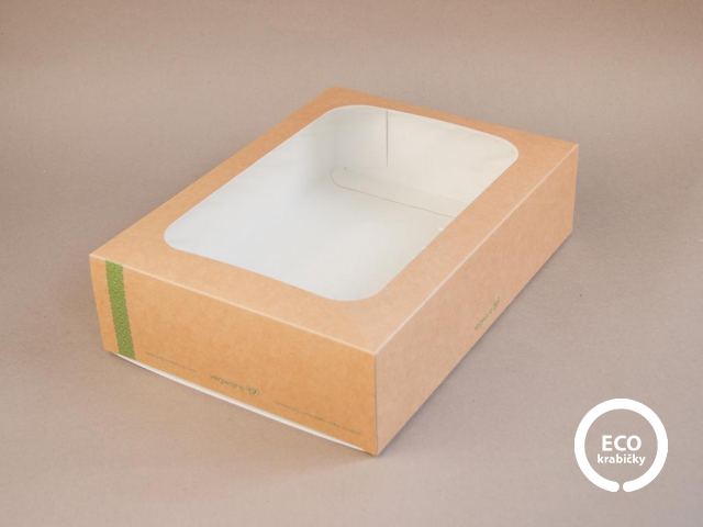 Papierový box ŠTANDARD s PLA oknom 31 x 22,5 x 8,2 cm
