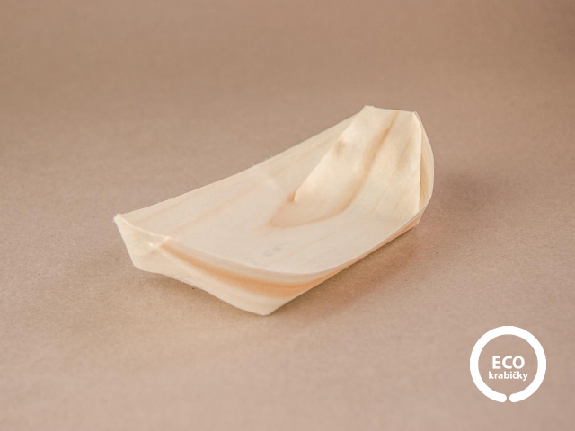 Drevená dýhová lodička 18×8,5 cm