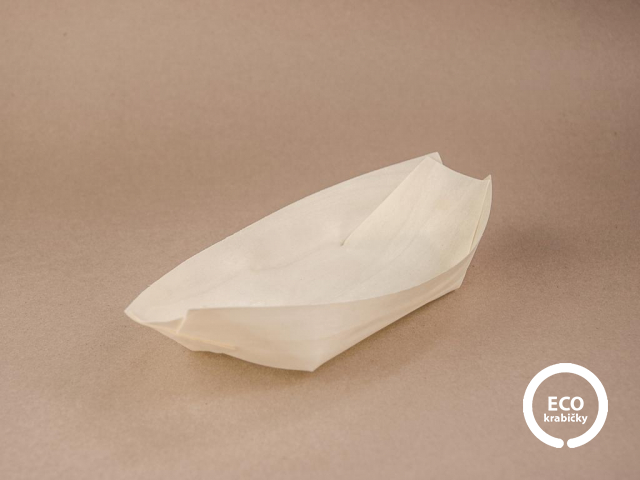 Drevená dýhová lodička 22,5×12,5 cm
