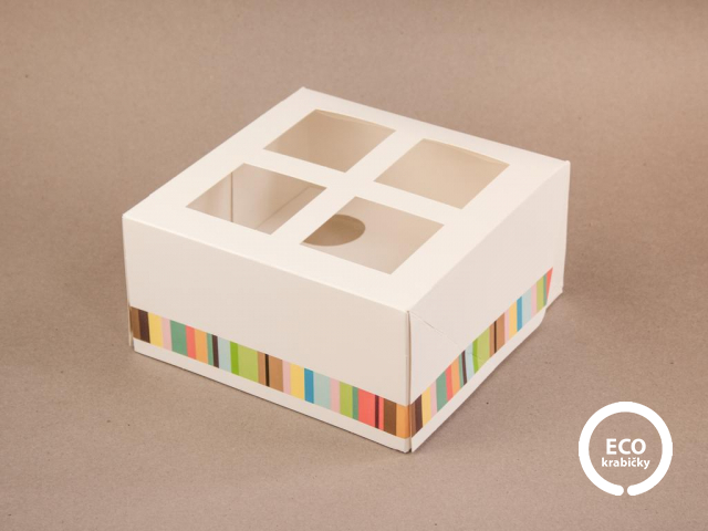 Papierový CUPCAKE box 15x15x7,5cm