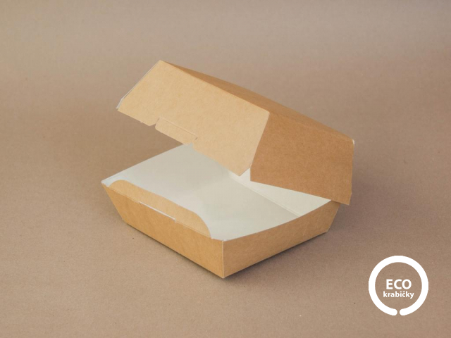 Papierový hamburger box 108×108×70 mm