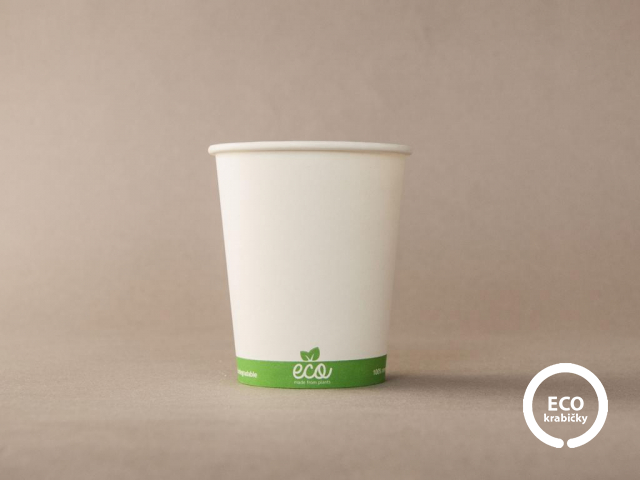 Papierový kelímok ECO CUP biely 200 ml/8 oz
