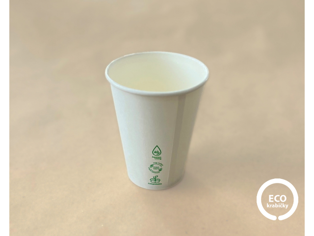 Papierový kelímok 300 ml PLASTIC FREE bílý