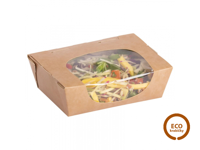 Papierový box s PET oknom 825 ml