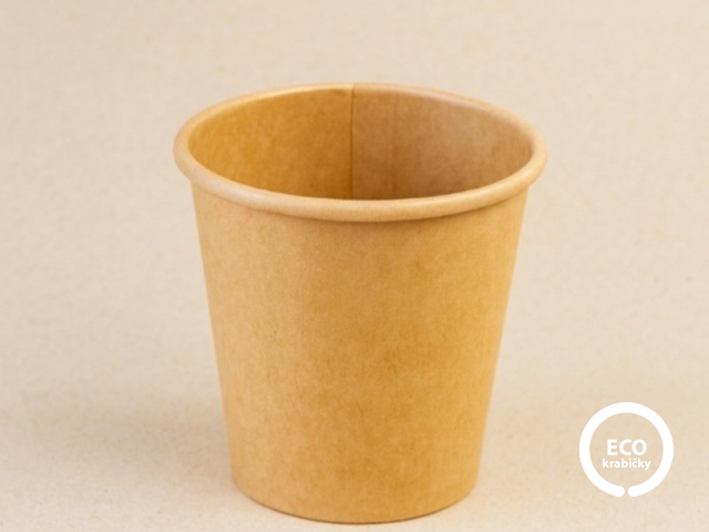 Papierový kelímok 200 ml PLASTIC FREE hnedý