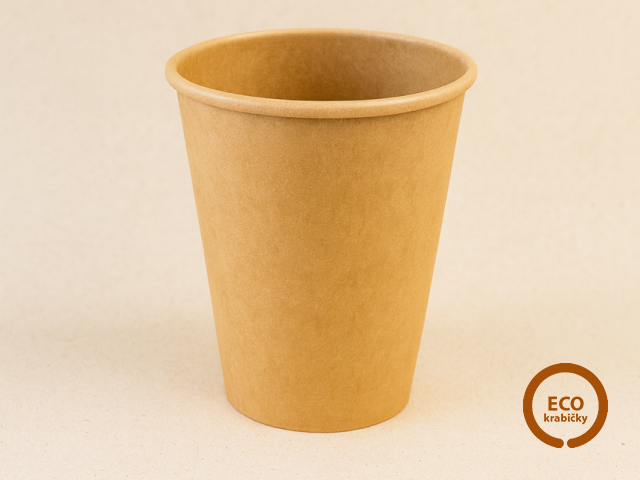 Papierový kelímok 300 ml PLASTIC FREE hnedý
