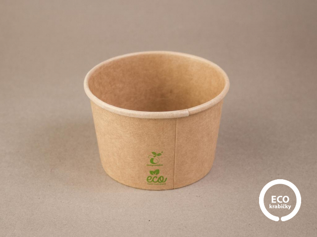 Papierová miska na polievku hnedá 260 ml/8 oz 