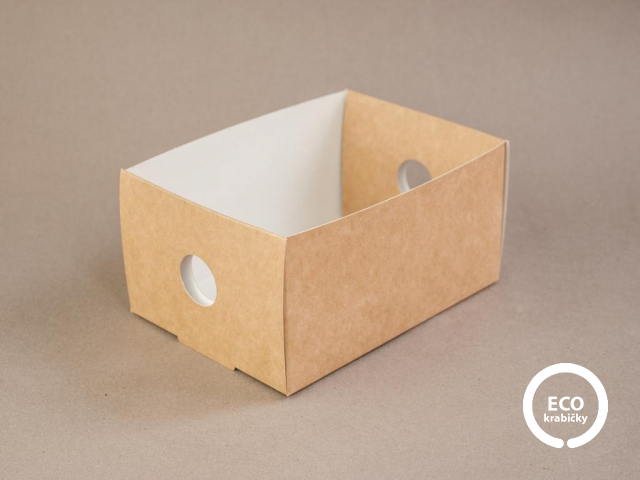 Papierový box otvorený hnedý 12,5 x 7,5 x 8 cm 12,5 x 7,5 x 8 cm 