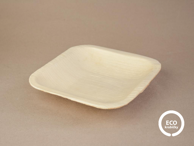 Palmový tanier štvorec 25,5×25,5 cm/10"