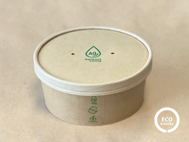 Bio papierová miska hnedá – PLASTIC FREE 750 ml
