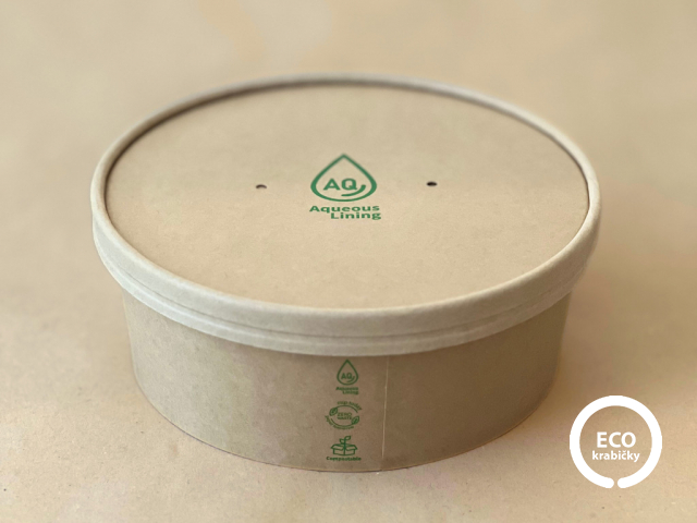 Bio papierová miska hnedá – PLASTIC FREE 1300 ml