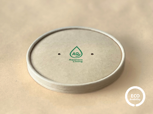 Papierové viečko na misku PLASTIC FREE hnedé Ø15cm