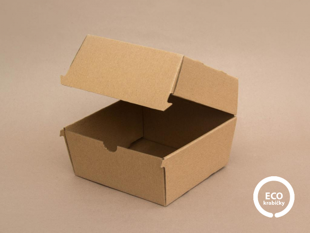 Papierový hamburger box S 135×130×11mm