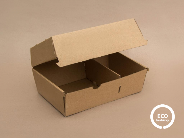 Papierový hamburger box M 20,5×13×11 cm