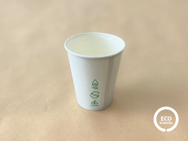 Papierový kelímok 150 ml PLASTIC FREE biely