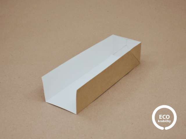 Bio papierový obal na bagetu otvorený hnedý 23 x 7 x 5 cm